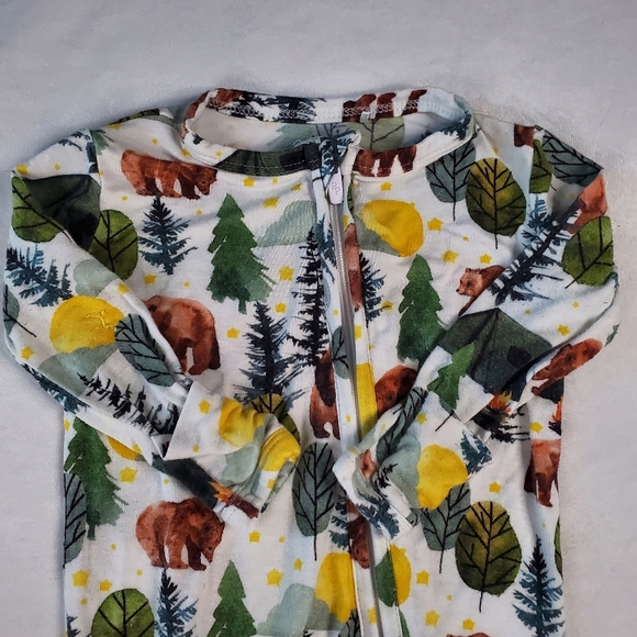 Posh Peanut Archer Bamboo Footed Sleeper Pajama Footie 0-3 Months - Picture 4 of 11